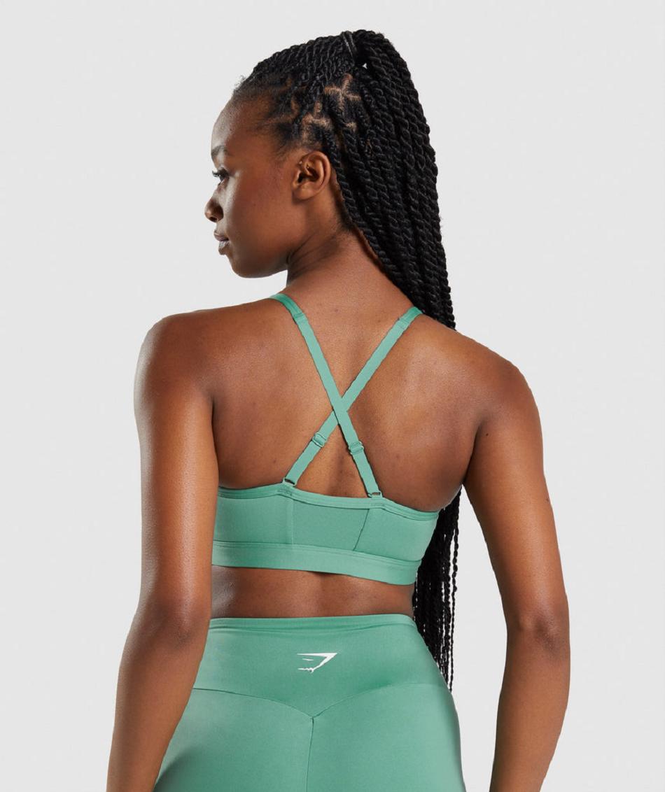 Sujetadores Deportivos Gymshark Ruched Mujer Verde | CO 2166HAP